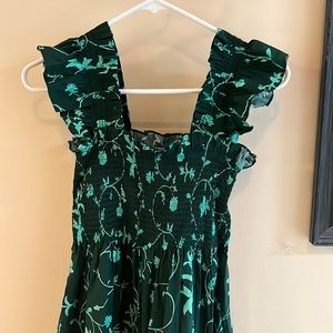 Green Botanical Hill House Ellie Nap Dress XS NWOT